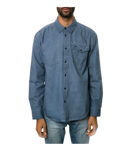 KR3W Mens The New Breed LS Button Up Shirt blue S