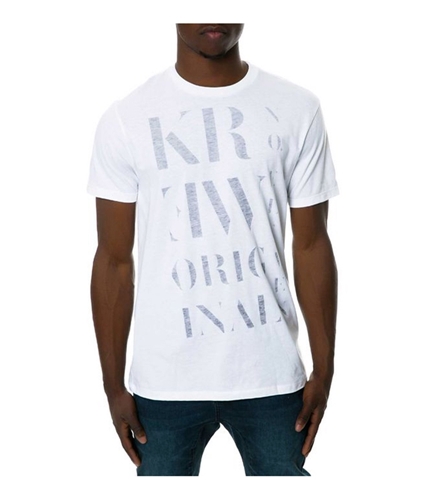 KR3W Mens The Serif Graphic T-Shirt white S
