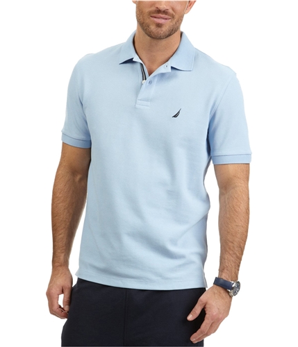 Nautica Mens Performance Rugby Polo Shirt noonblue S