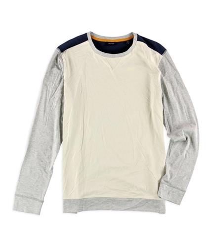 Nautica Mens Slim-Fit Colorblock Pullover Sweater bonewhite M
