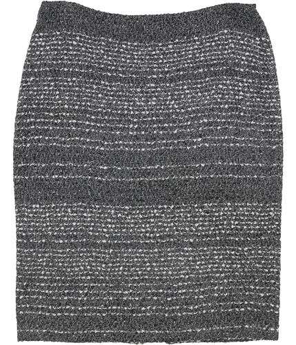 St. John Womens Glimmer Pencil Skirt medgray 4