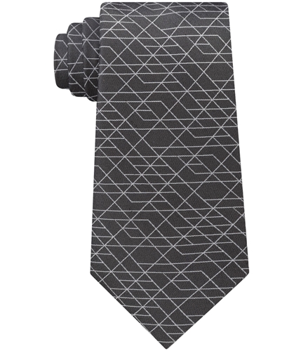 Calvin Klein Mens Geo Optics Silk Self-tied Necktie black One Size