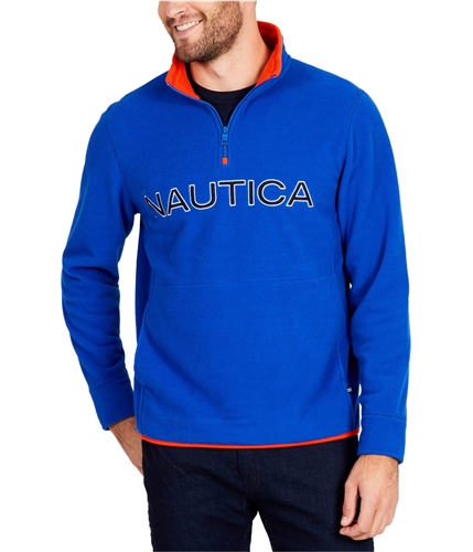 Nautica Mens Logo Half Zip Sweatshirt cobaltblue S