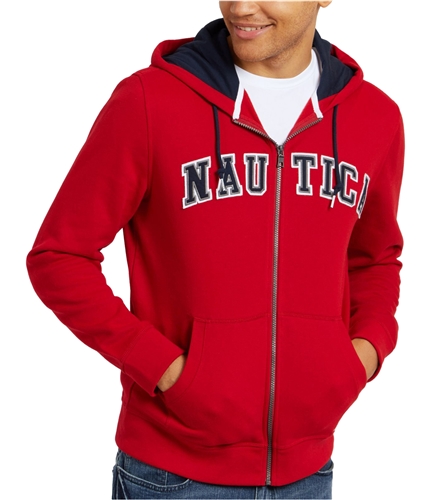 Nautica Mens Logo Hoodie Sweatshirt bluestern L