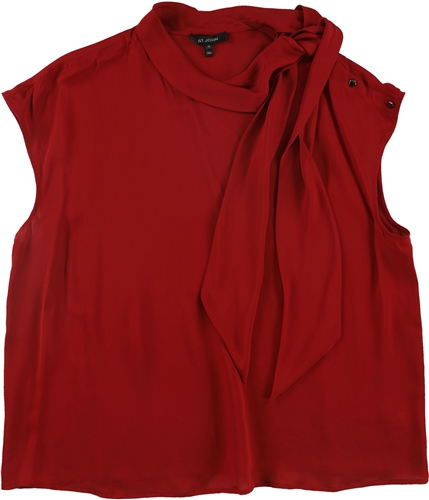 Theory Womens Georgette Pullover Blouse red XL