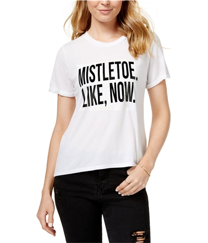 Kid Dangerous Womens Mistletoe. Like, Now. Graphic T-Shirt white XS