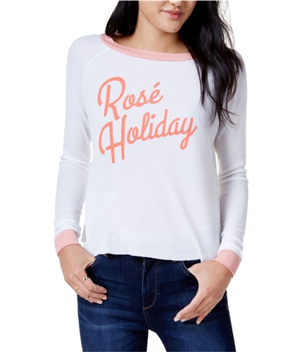 Kid Dangerous Womens Rose Holiday Graphic T-Shirt white XS