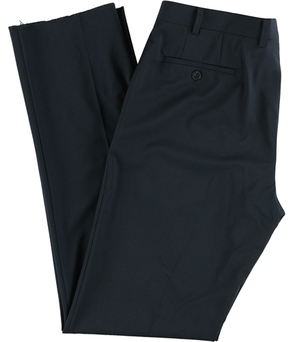 Michael Kors Mens Check Dress Pants Slacks blue 35/Unfinished