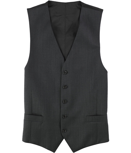 Michael Kors Mens Birdseye Five Button Vest charcoal XL