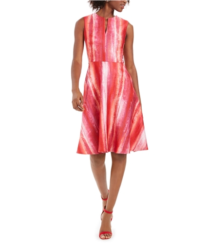 Natori Womens Printed A-line Dress brightpink 10