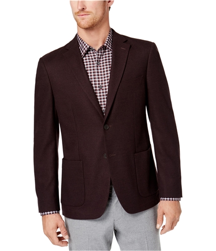 Michael Kors Mens Stretch Two Button Blazer Jacket burgundy 40