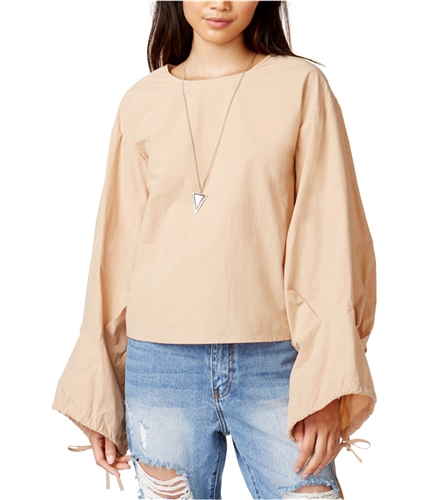 J.O.A. Womens Cotton Oversized Button Up Shirt khaki S