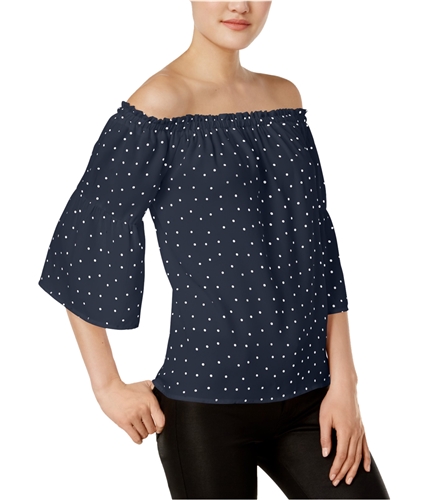 Kensie Womens Polka In The Dots Pullover Blouse nbk M