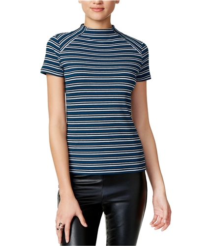 Kensie Womens Striped Basic T-Shirt pem XS