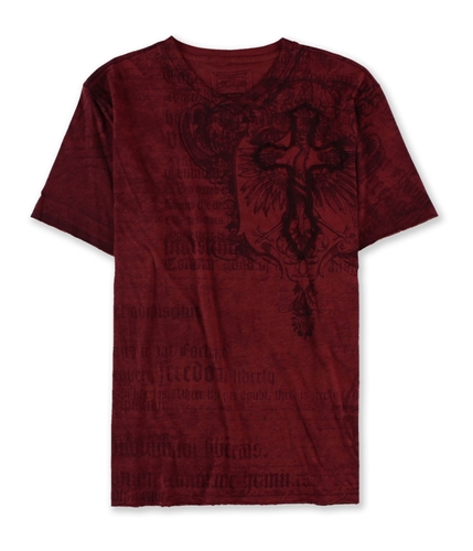 Retrofit Mens Bold Print Embellished T-Shirt rojohea L