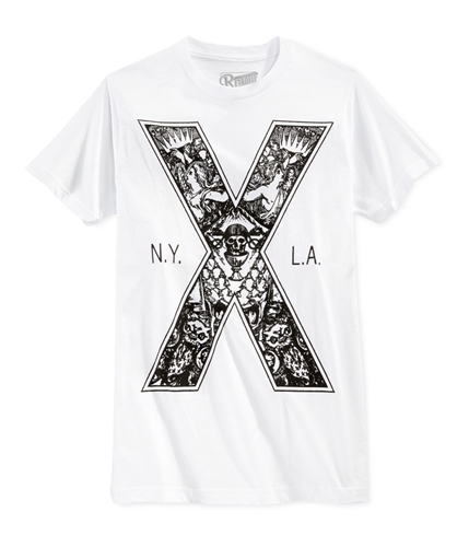 Retrofit Mens NY X LA Graphic T-Shirt white L