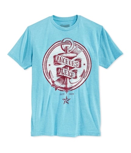Retrofit Mens Anchor Graphic T-Shirt skyblue S