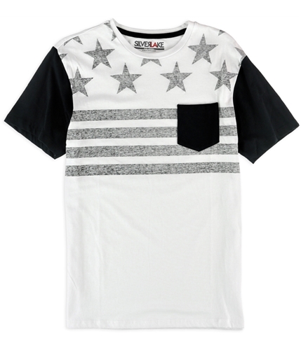 Silver Lake Mens Bandana-Stripe Graphic T-Shirt black S
