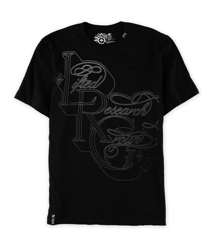 LRG Mens Artistic Script Graphic T-Shirt black XL
