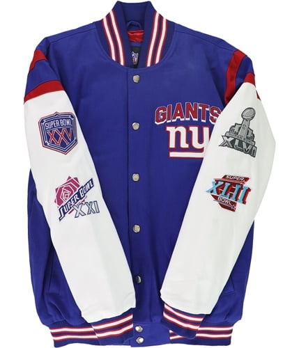 NFL Mens Giants Super Bowl XLVI Varsity Jacket gia L