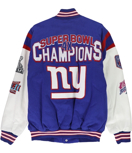 NFL Mens Giants Super Bowl XLVI Varsity Jacket gia L