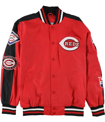 G-III Sports Mens Cincinnati Reds Varsity Jacket cir L