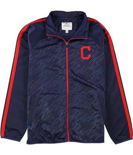 G-III Sports Mens Cleveland Indians Track Jacket Sweatshirt cli L