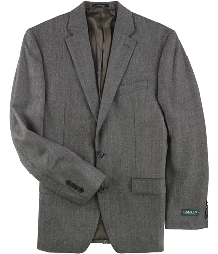 Ralph Lauren Mens Herringbone Two Button Blazer Jacket brown 40