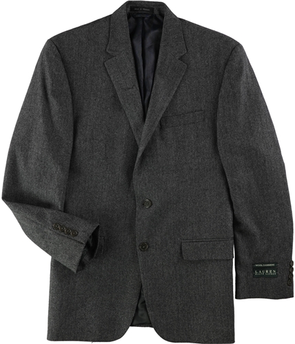 Ralph Lauren Mens Cashmere-Blend Two Button Blazer Jacket grey 40