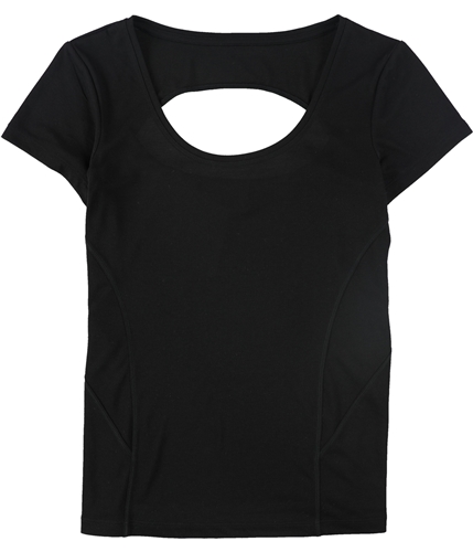 Lifestyle and Movement Womens Dani Cut-Out Basic T-Shirt black S