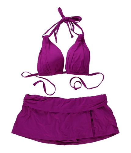 La Blanca Womens Ruched Hipster 2 Piece Bikini orchid 8