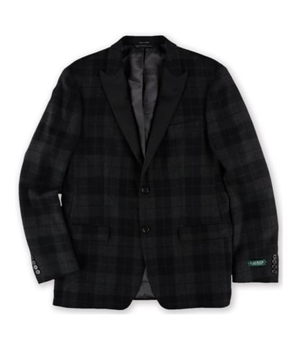 Ralph Lauren Mens Wool Two Button Blazer Jacket charcoalblack 42