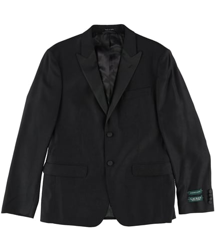 Ralph Lauren Mens Classic-Fit Black Paisley Two Button Blazer Jacket black 38