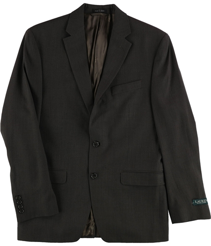 Ralph Lauren Mens Textured Two Button Blazer Jacket brown 38