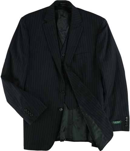 Ralph Lauren Mens Pinstriped Two Button Blazer Jacket navy 38