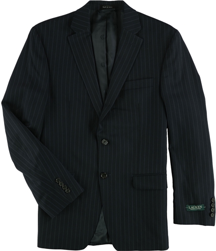 Ralph Lauren Mens Pinstripe Two Button Blazer Jacket navy 38