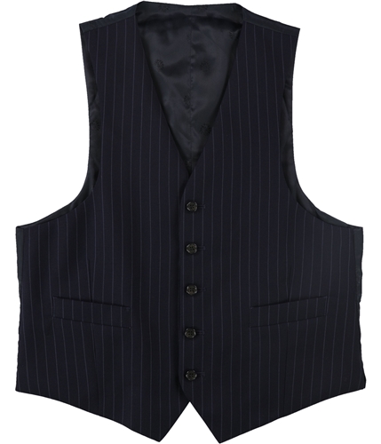 Ralph Lauren Mens Pinstriped Five Button Vest navy 38