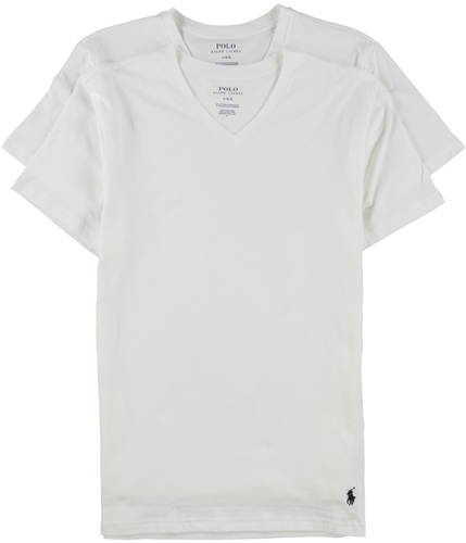 Ralph Lauren Mens 2 Pack Stretch Basic T-Shirt white L