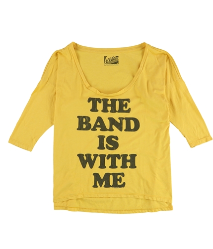 Local Celebrity Womens The Band Is With Me Graphic T-Shirt gold S