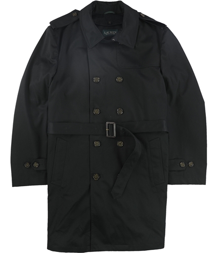 Ralph Lauren Mens Edmond Trench Coat black 38