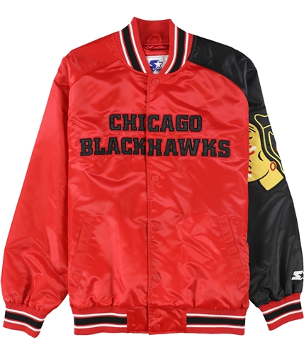 STARTER Mens Chicago Blackhawks Varsity Jacket chw L