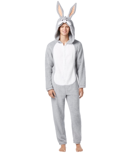 Briefly Stated Mens Hooded Complete Costume grey L