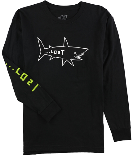 Lost Mens Shark Graphic T-Shirt black M
