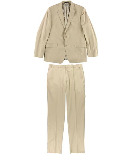 Ralph Lauren Mens Solid Two Button Formal Suit khaki 41/Unfinished