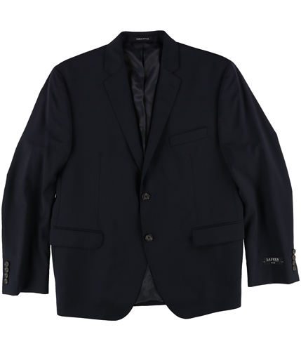 Ralph Lauren Mens Big & Tall Slim Two Button Blazer Jacket black 44