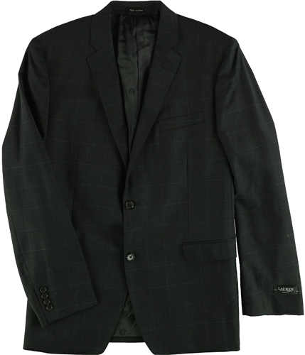 Ralph Lauren Mens Tonal Two Button Blazer Jacket charcoal 38