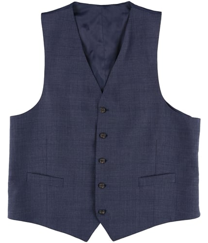 Ralph Lauren Mens Plaid Five Button Vest blue 46