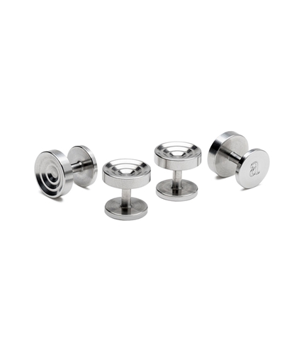 Alice Made This Mens Machined Circle Shape Shirt Studs steel