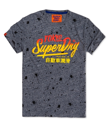 Superdry Mens Splatter Graphic T-Shirt masongrey L