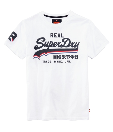 Superdry Mens Vintage Triple Drop Logo Graphic T-Shirt white XL